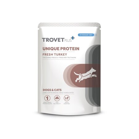 Trovet Plus Nassfutterbeutel Hund/Katze Unique Protein frischer Truthahn 300g *MHD 07.10.2024*