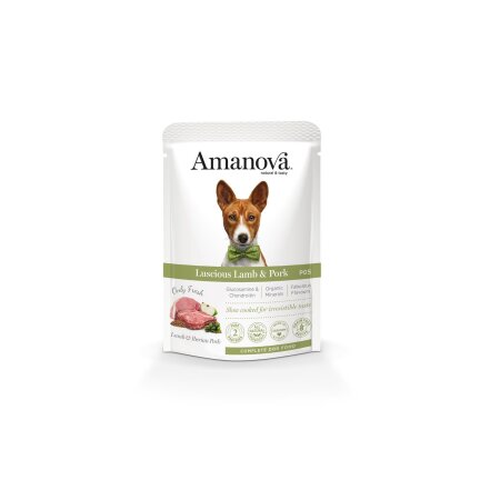 Amanova Nassfutterbeutel Hund P05 Lamm & Iberisches Schwein 300g *MHD: 28.10.2024*